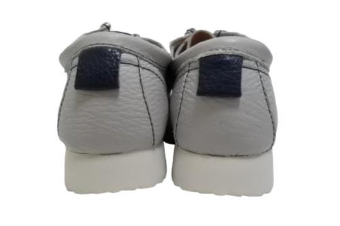 【arui_toe 3590 アイボリーグレー】本革モカシンレースアップシューズ